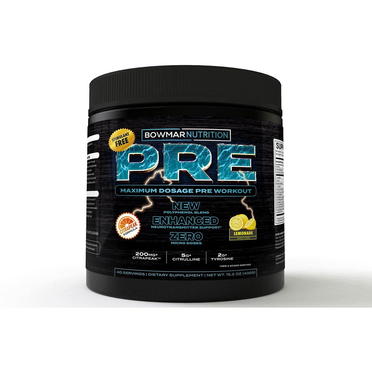Bowmar Nutrition PRE WORKOUT 