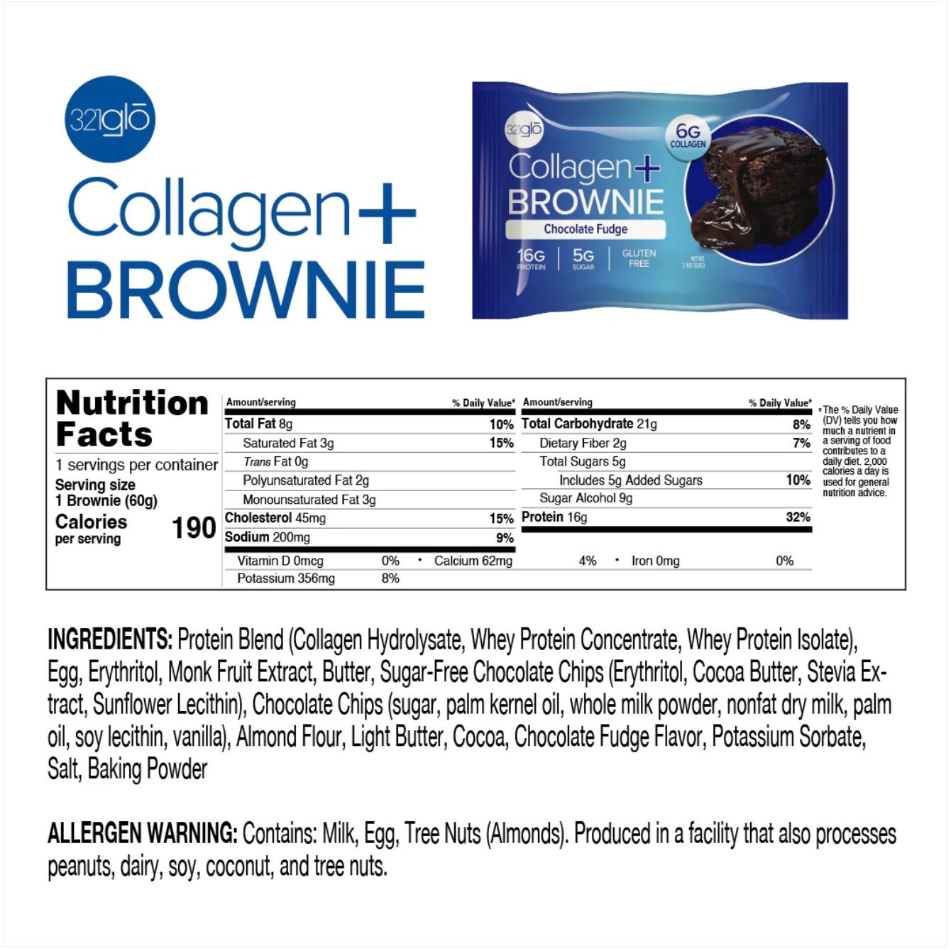 321GLO Brownie+ Collagen (1 Brownie)