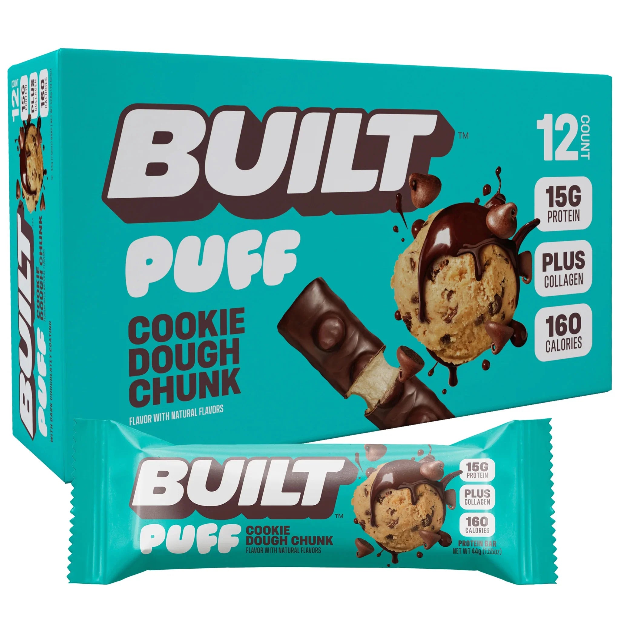 Built Protein Bar PUFFS (1 Box of 12) - Top Nutrition and Fitness 