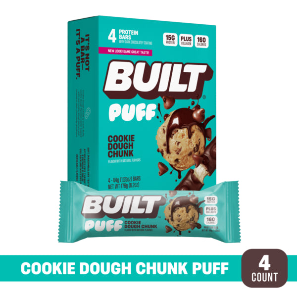 Built Protein Bar PUFFS (1 Box of 12) - Top Nutrition and Fitness 