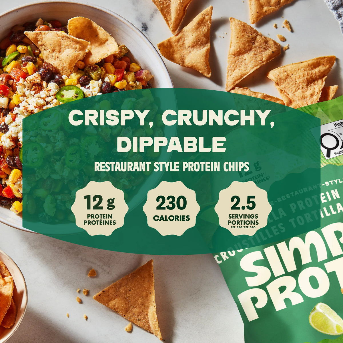 Chips tortilla végétaliennes Simply Protein (1 sac)