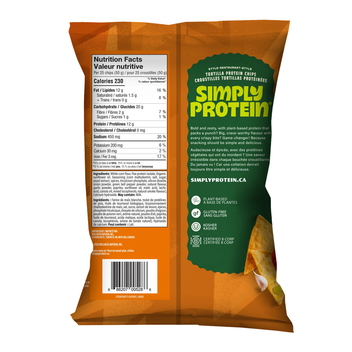 Chips tortilla végétaliennes Simply Protein (1 sac)