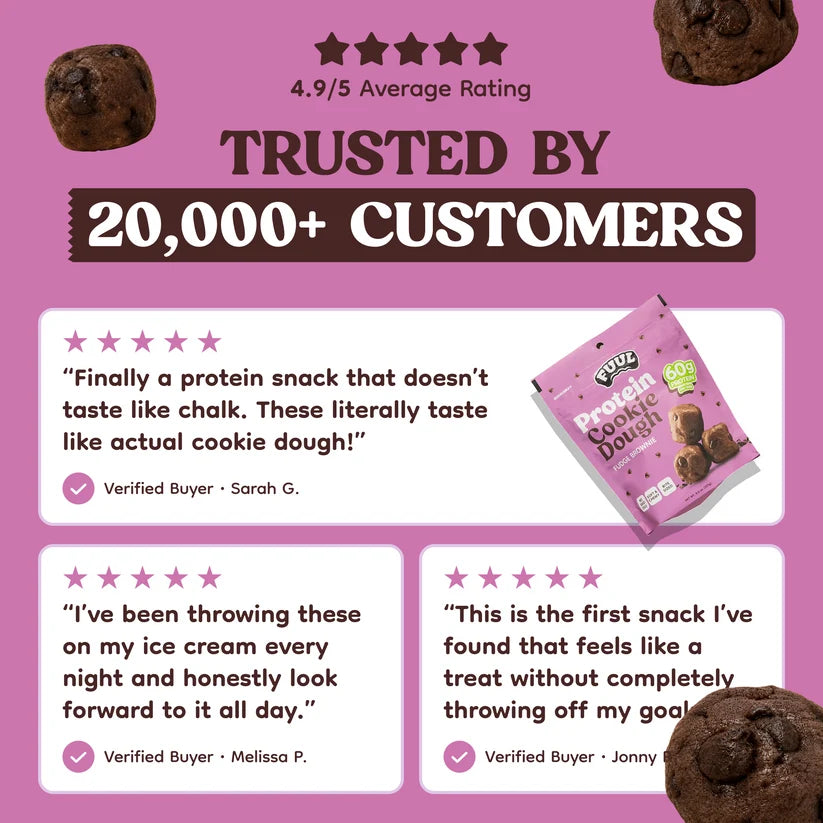 FUUL Protein Cookie Dough Bites (1 bag of 4 servings ~ 72 pieces)