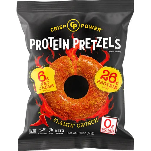 Crisp Power High Protein Keto Vegan Pretzels (1 bag) - Crisp Power - Top Nutrition and Fitness Canada