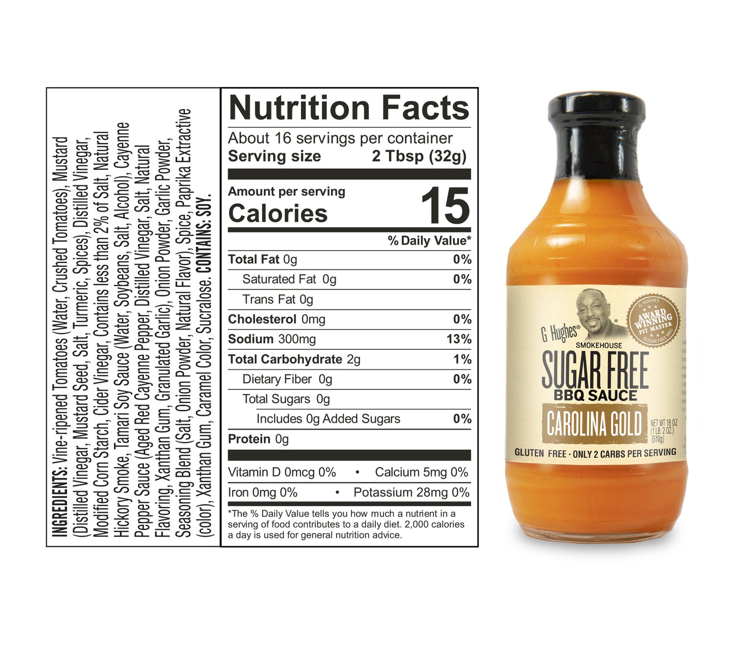 Sauce barbecue sans sucre G Hughes Keto (bouteille de 18 oz)