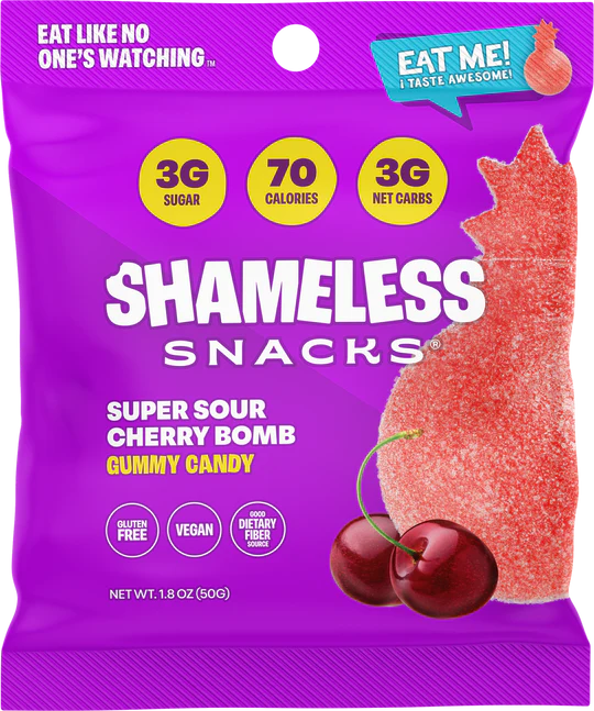 Shameless Snacks Low Sugar Vegan Gummy Candy (1 bag)