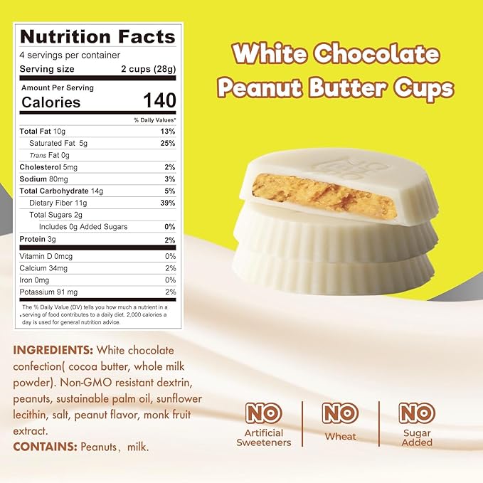 ChocZero Keto Peanut Butter Cups (8 pieces) - Top Nutrition and Fitness 