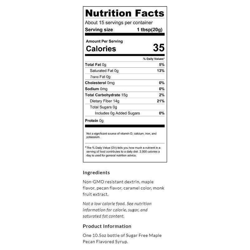 ChocZero Keto Sugar Free Maple Syrup (300g) - Top Nutrition and Fitness 