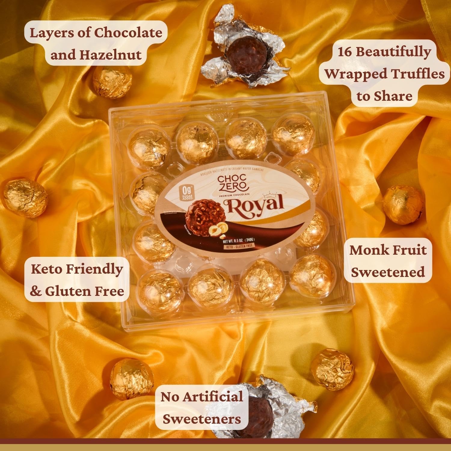 ChocZero Keto Truffles (16 truffles) - Top Nutrition and Fitness 