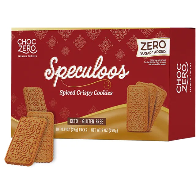 ChocZero Speculoos Spiced Crispy Cookies (30 cookies) - Top Nutrition and Fitness 