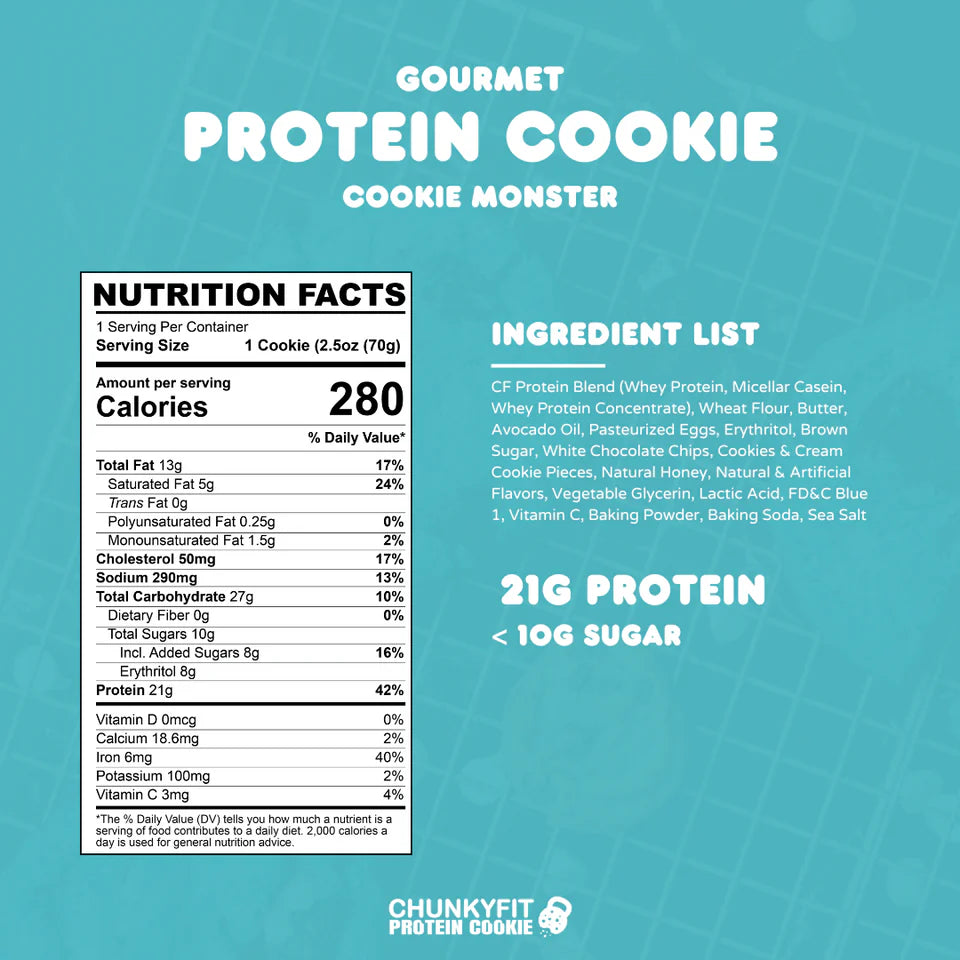ChunkyFit Protein Cookies Variety Pack (5 cookies)