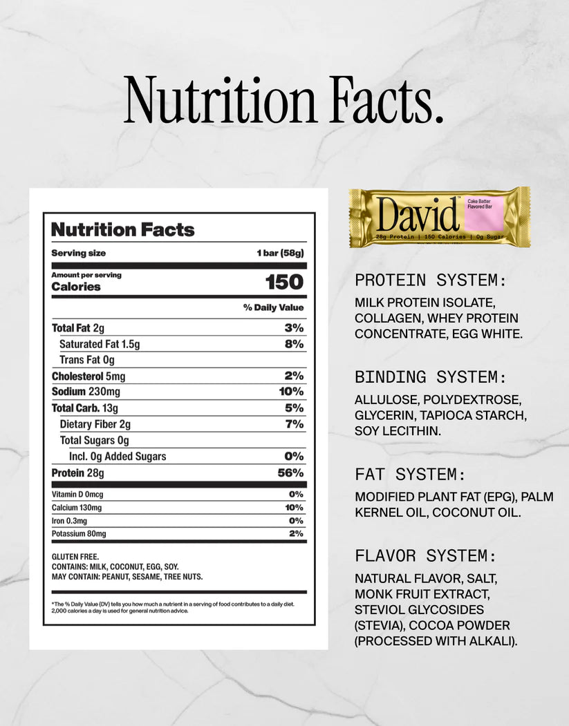 David GF High Protein Bar (1 Bar)