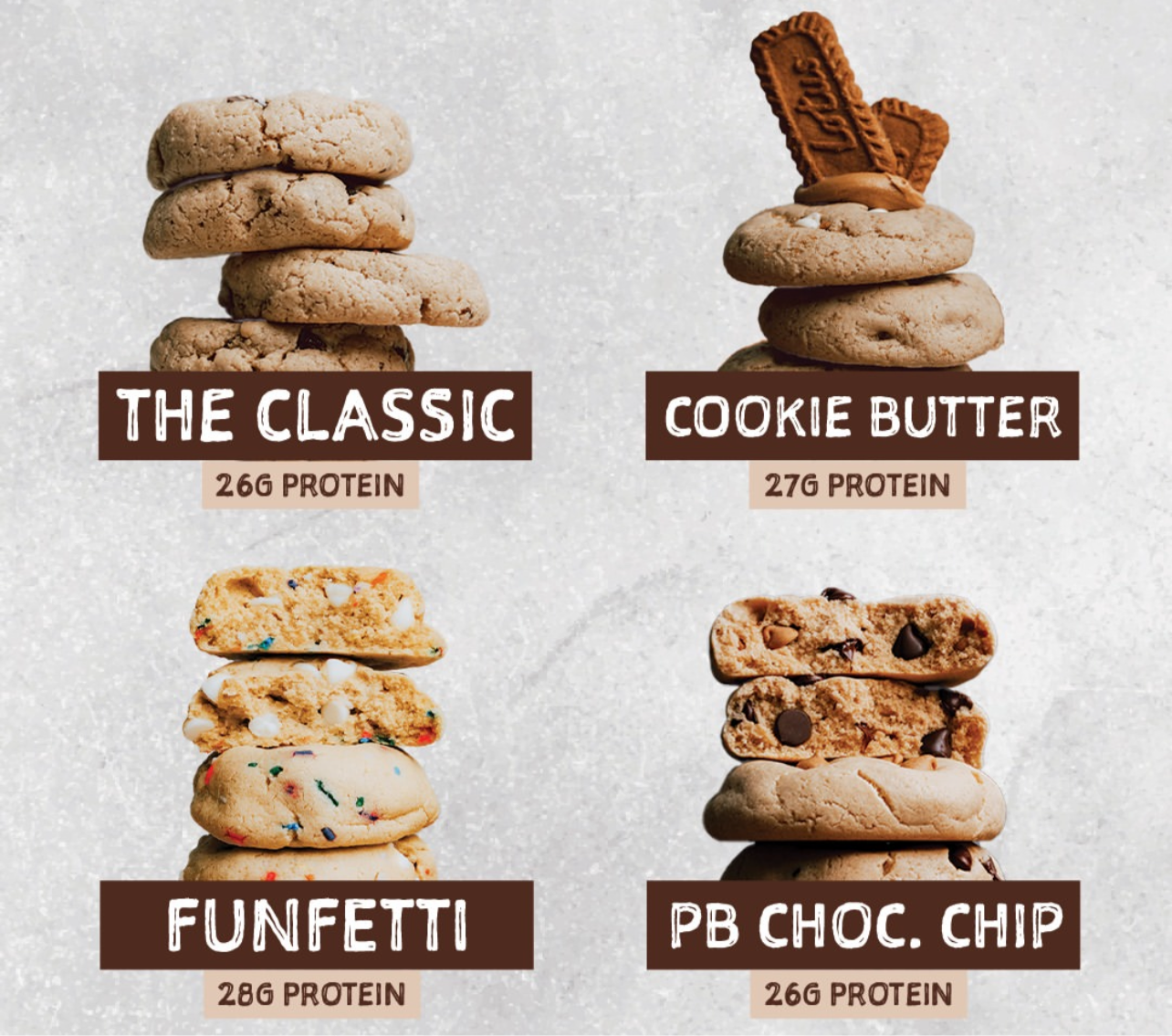 ChunkyFit Protein Cookies Variety Pack (5 cookies)