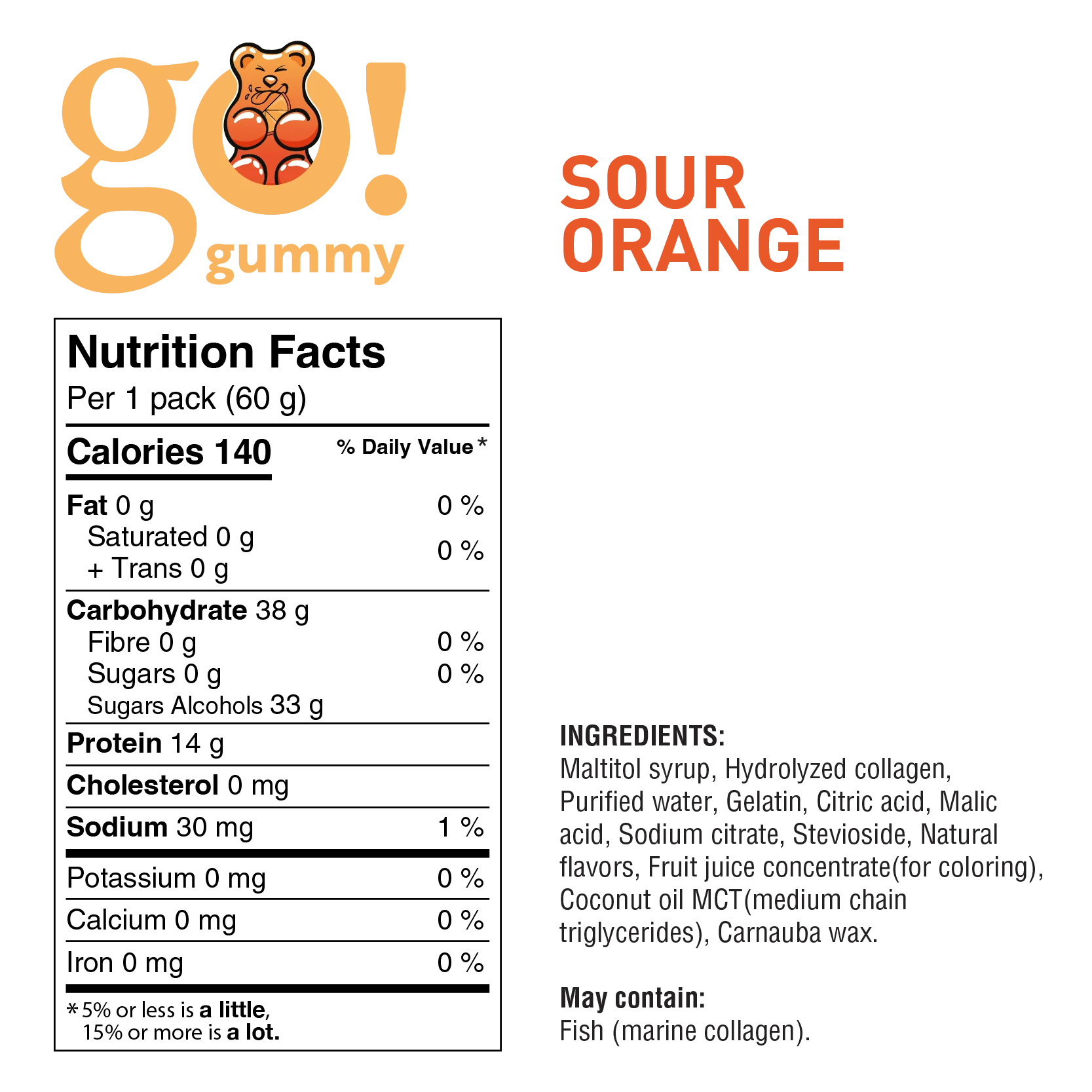 Go Nutrition Go Gummy Protein (1 Box of 12 — 14g Protein per Bag)