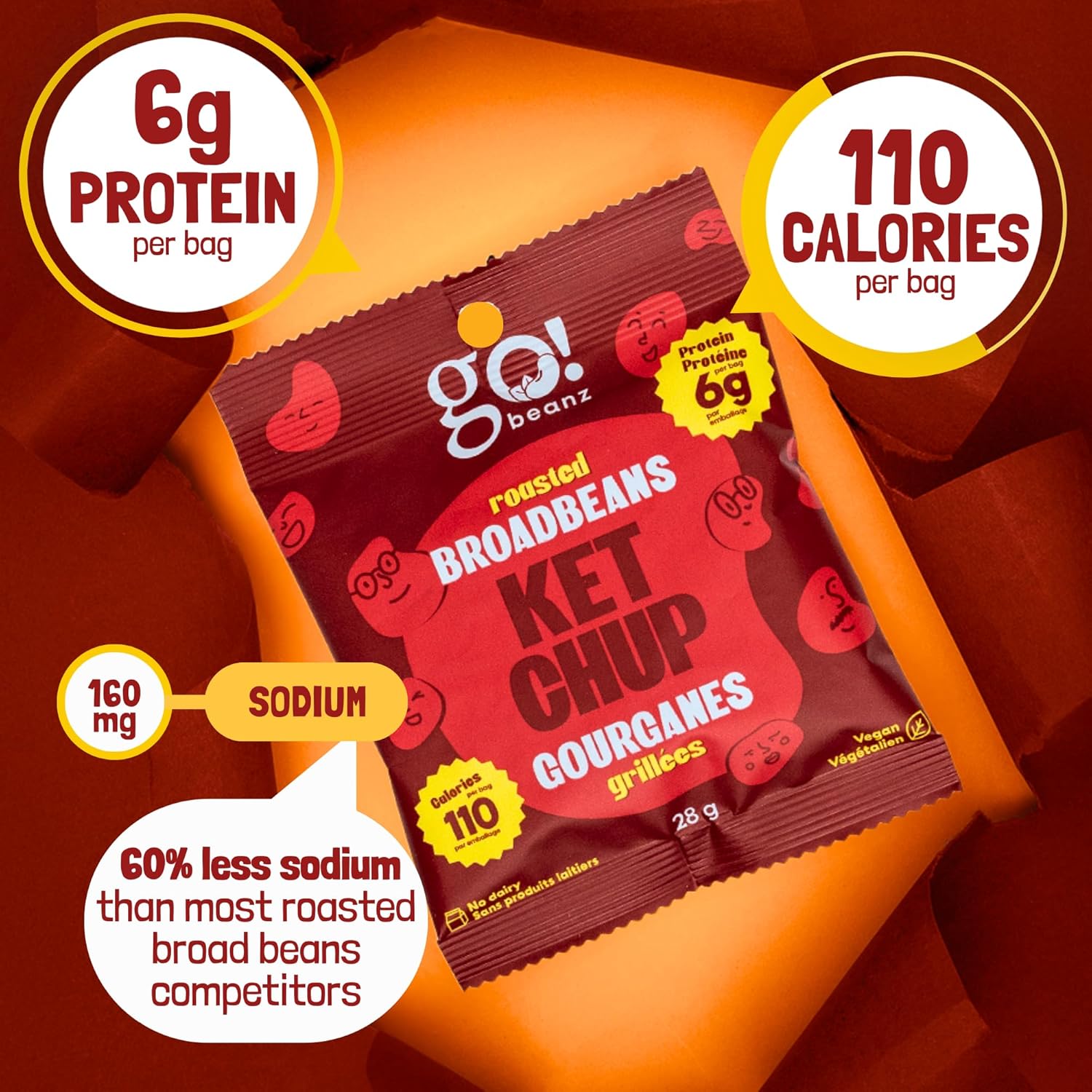 Go Beanz Vegan Protein Snacks (1 bag) - Top Nutrition and Fitness 