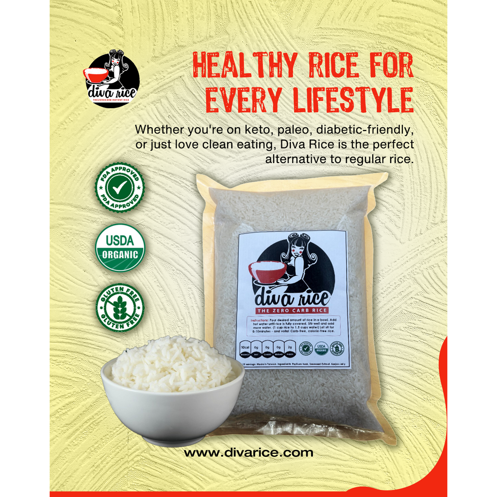 Caad Rice Diva Rice DRY Konjac Rice — Zero Carb Keto | Canada