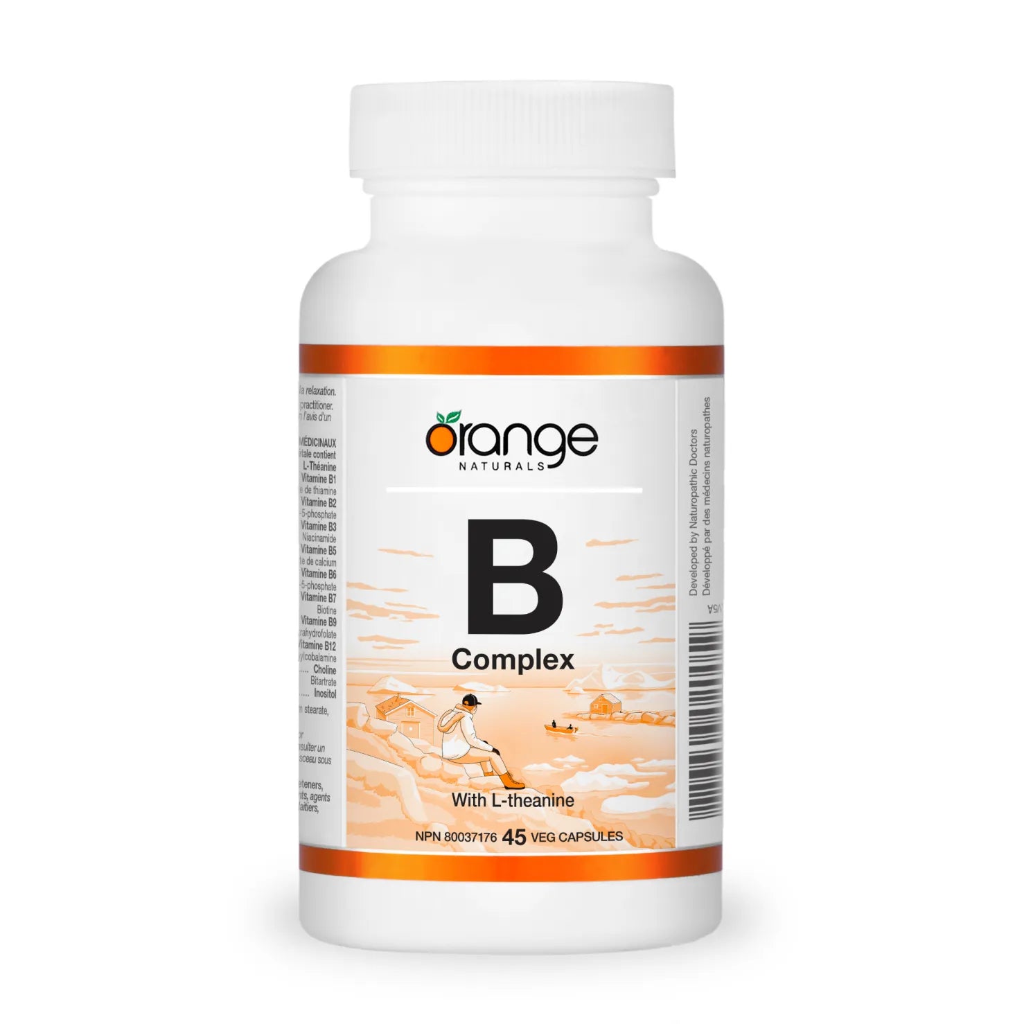 Orange Naturals B Complex with L-Theanine (45 veg caps)