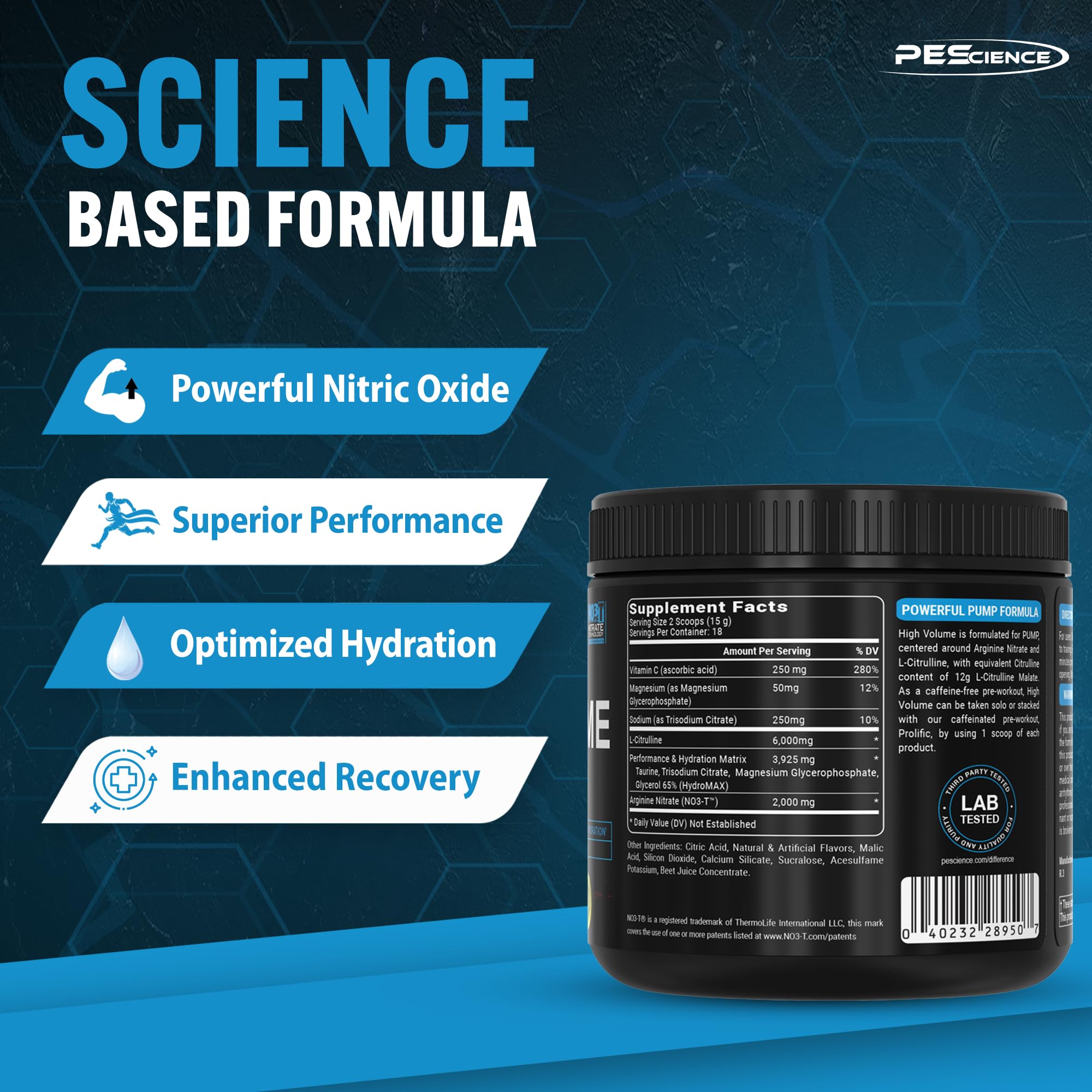 PEScience High Volume Stim-Free Pre-Workout (36 servings)