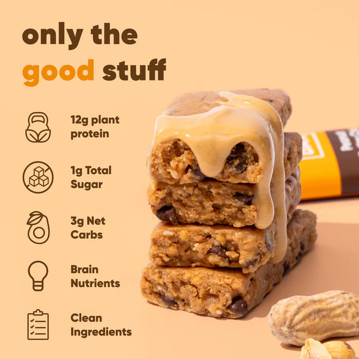 IQBAR Brain and Body Vegan Keto Protein Bar (1 bar) - Top Nutrition and Fitness 