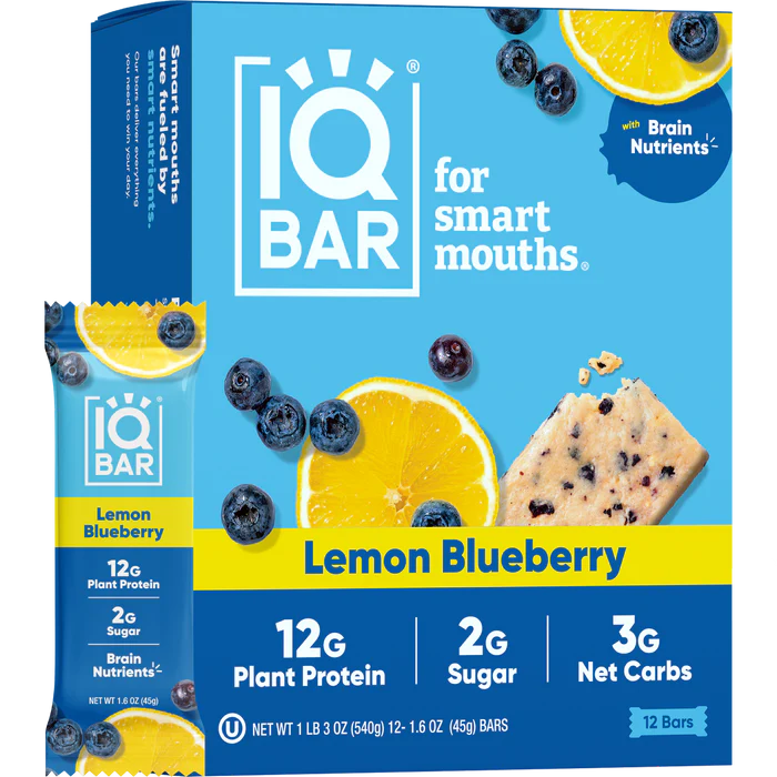 IQBAR Brain and Body Vegan Keto Protein Bar (1 bar) - Top Nutrition and Fitness 