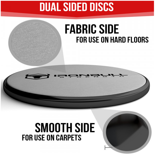 Iron Bull Strength Power Gliderz - Gliding Disks for carpet or floor (1 pair) 
