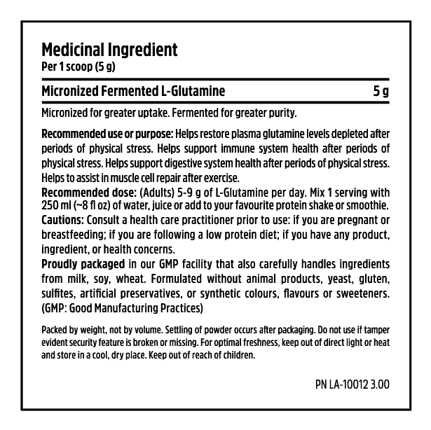 Glutamine fermentée North Cost Naturals (300g)