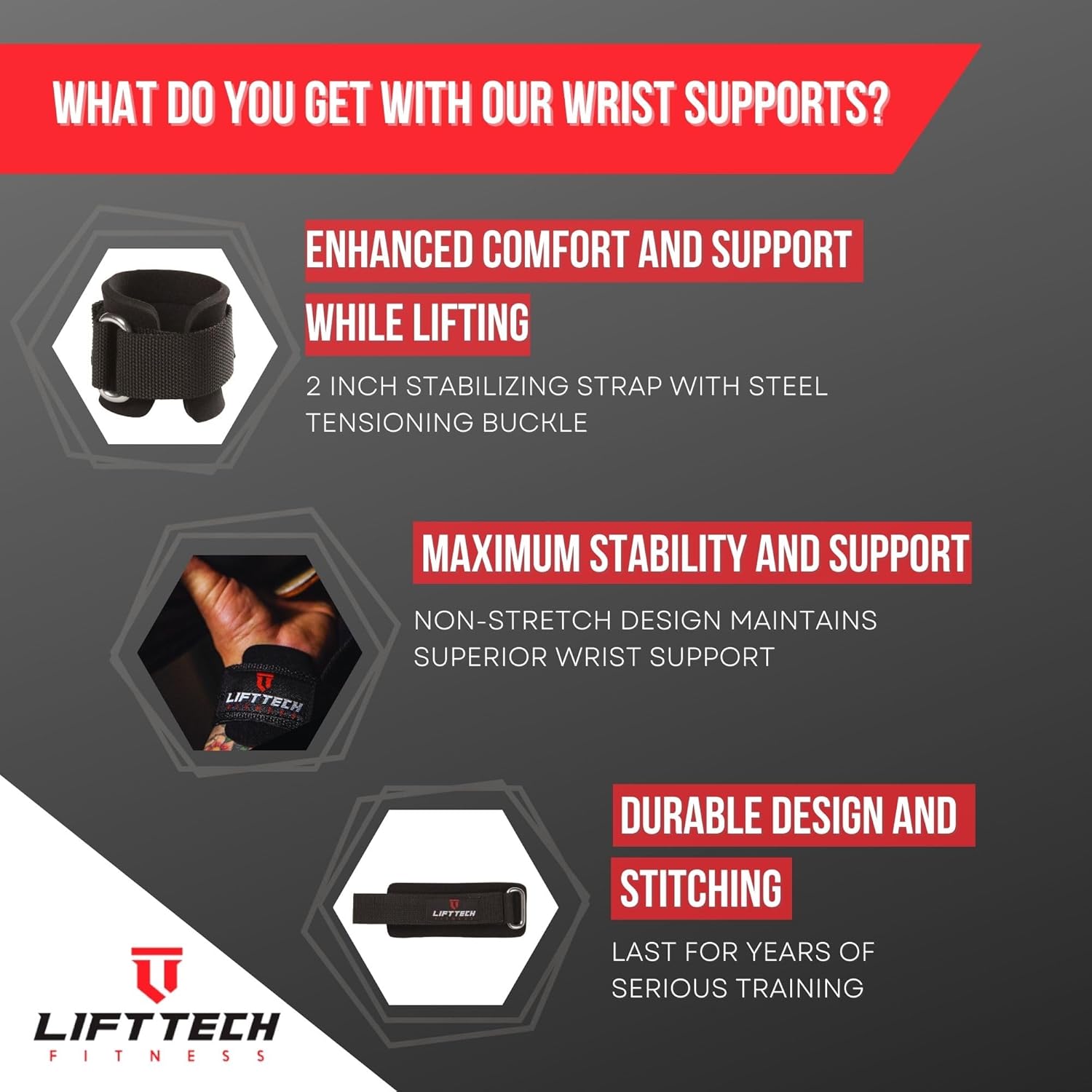 LIFT TECH Neo Wrist Supports - Top Nutrition and Fitness 