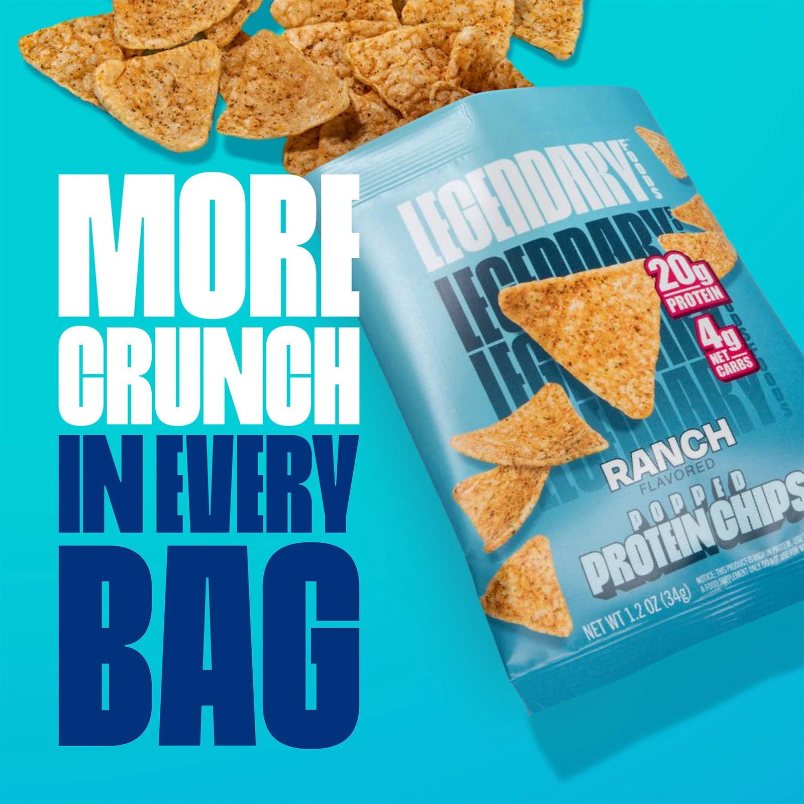 Legendary Foods Popped Protein Chips (1 bag) - Top Nutrition and Fitness 