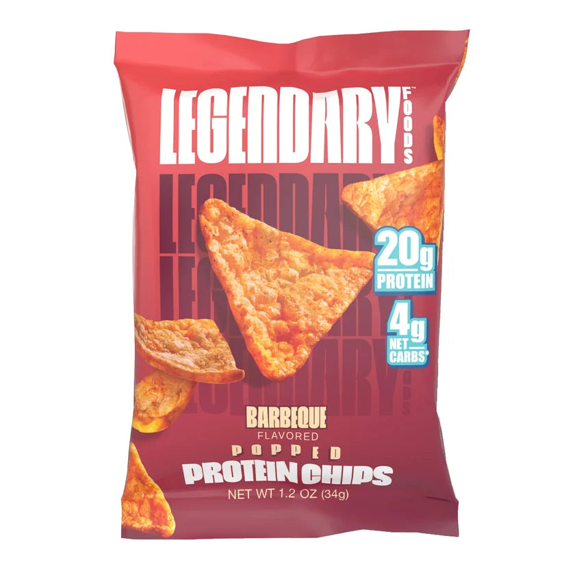 Legendary Foods Popped Protein Chips — high-protein gluten-free popped chips, 20g protein and 160 calories per bag