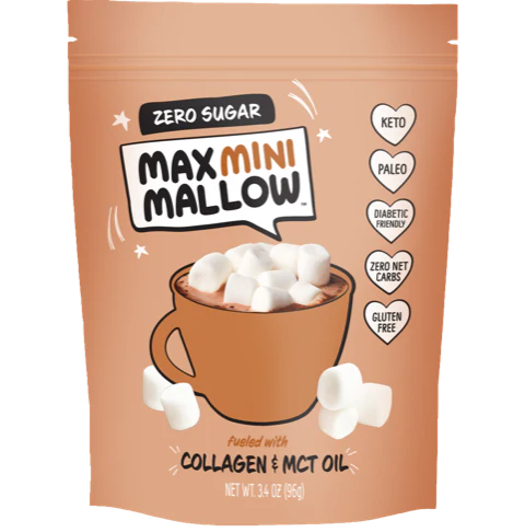 Guimauves sans sucre Max Sweets Max Mallow (1 sac - 6 portions)