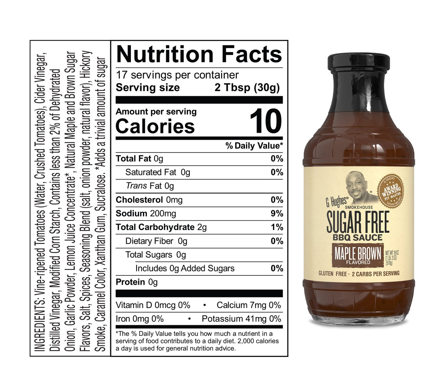 Sauce barbecue sans sucre G Hughes Keto (bouteille de 18 oz)