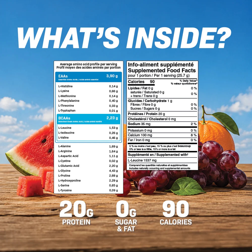 Believe Enhanced Beef Protein, premium beef isolate enhanced with leucine, dairy-free and gluten-free