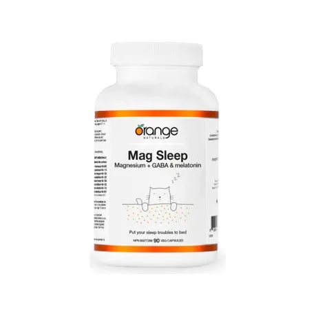 Orange Naturals Sleep - Magnesium+GABA+Melatonin 90 Capsules Orange Naturals Top Nutrition Canada