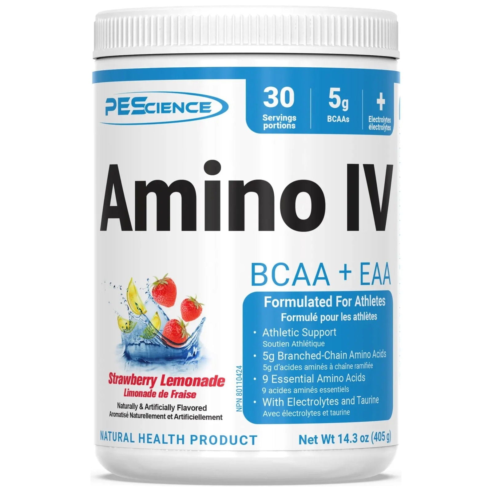 PEScience Amino IV BCAAs/EAAs + Electrolytes (30 servings) - Top Nutrition and Fitness 