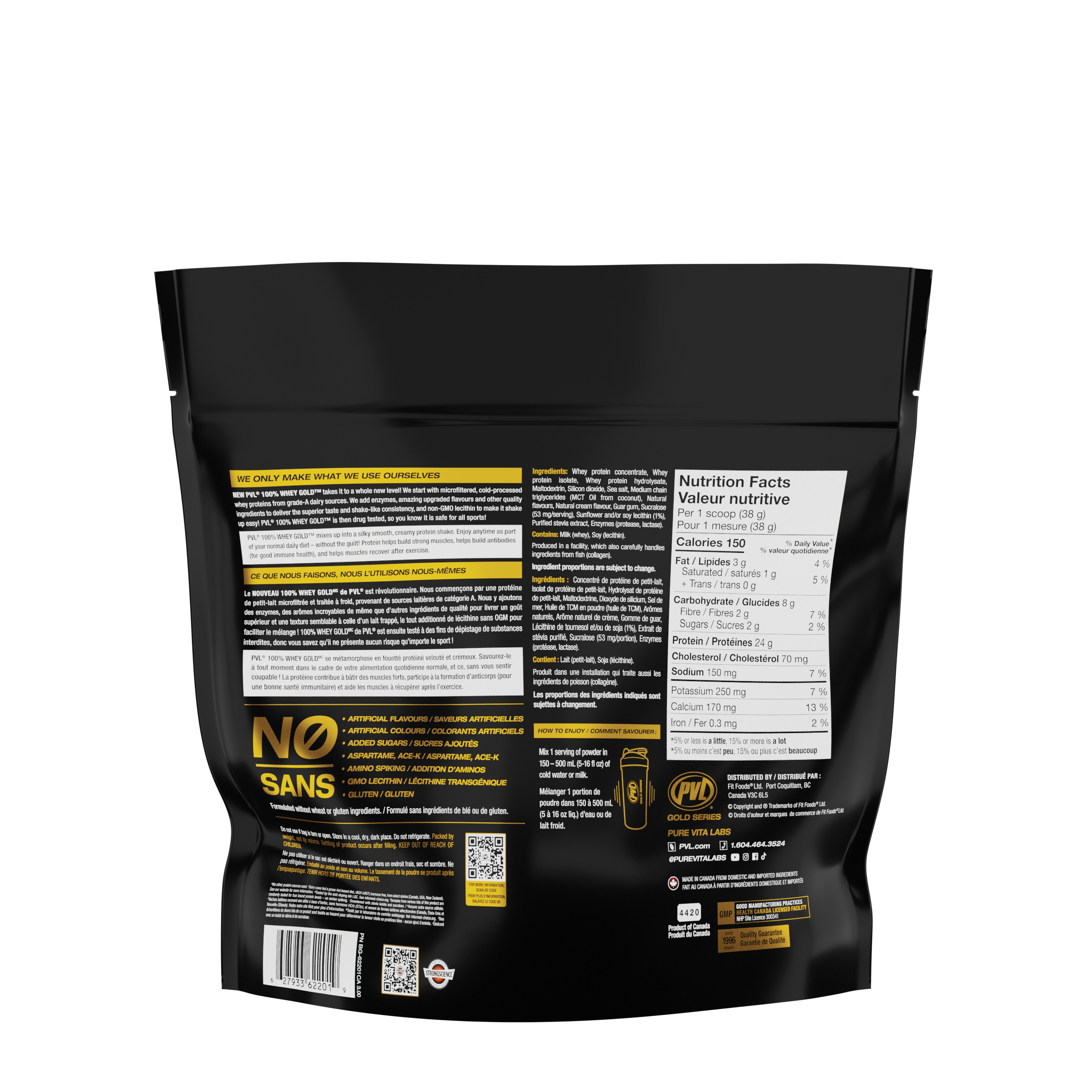 PVL Grass-Fed WHEY Gold (4 lbs) - Top Nutrition and Fitness 