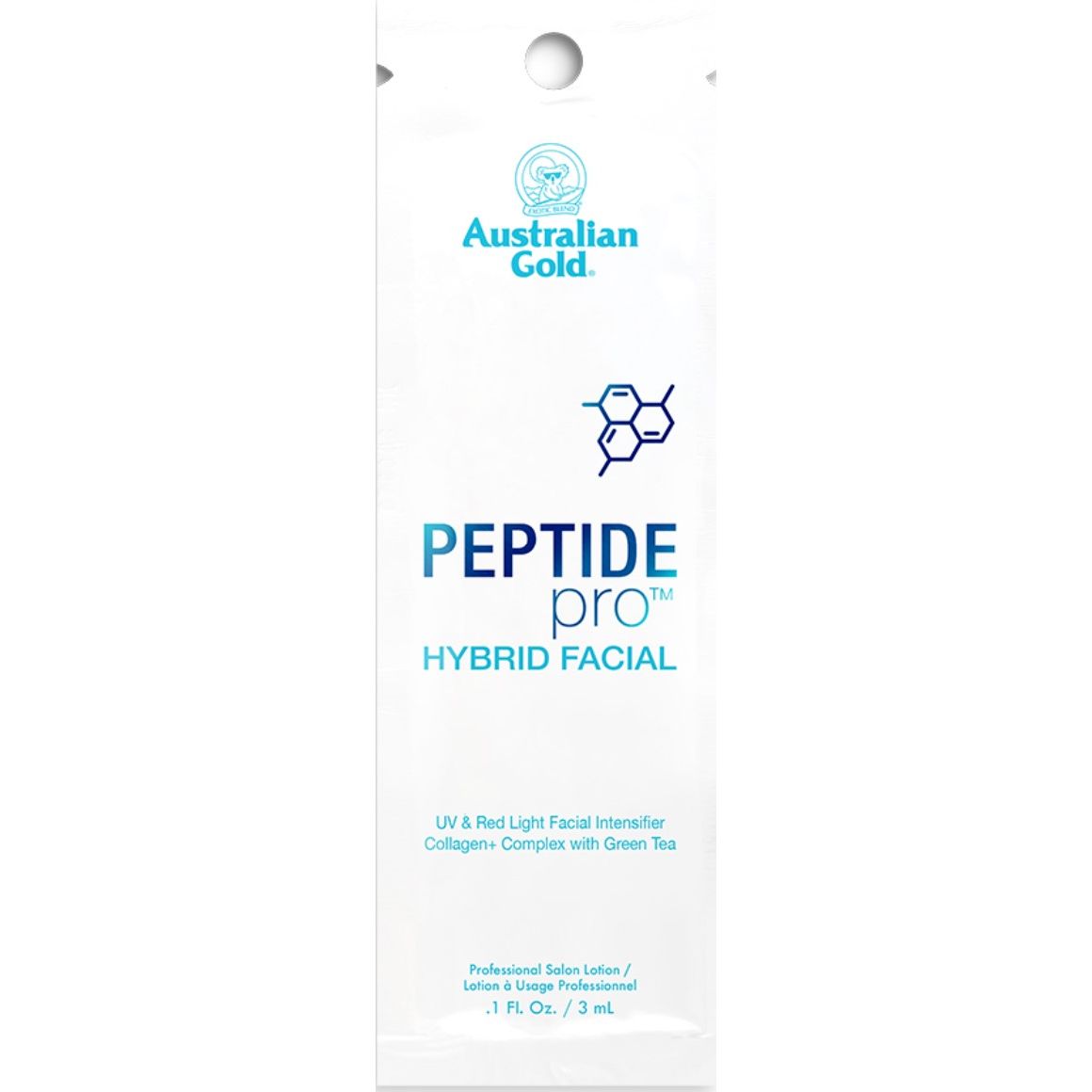 Australian Gold lotion de bronzage Peptide Pro Hybrid intensificateur facial (0,1 oz) — devant du pot — au Canada
