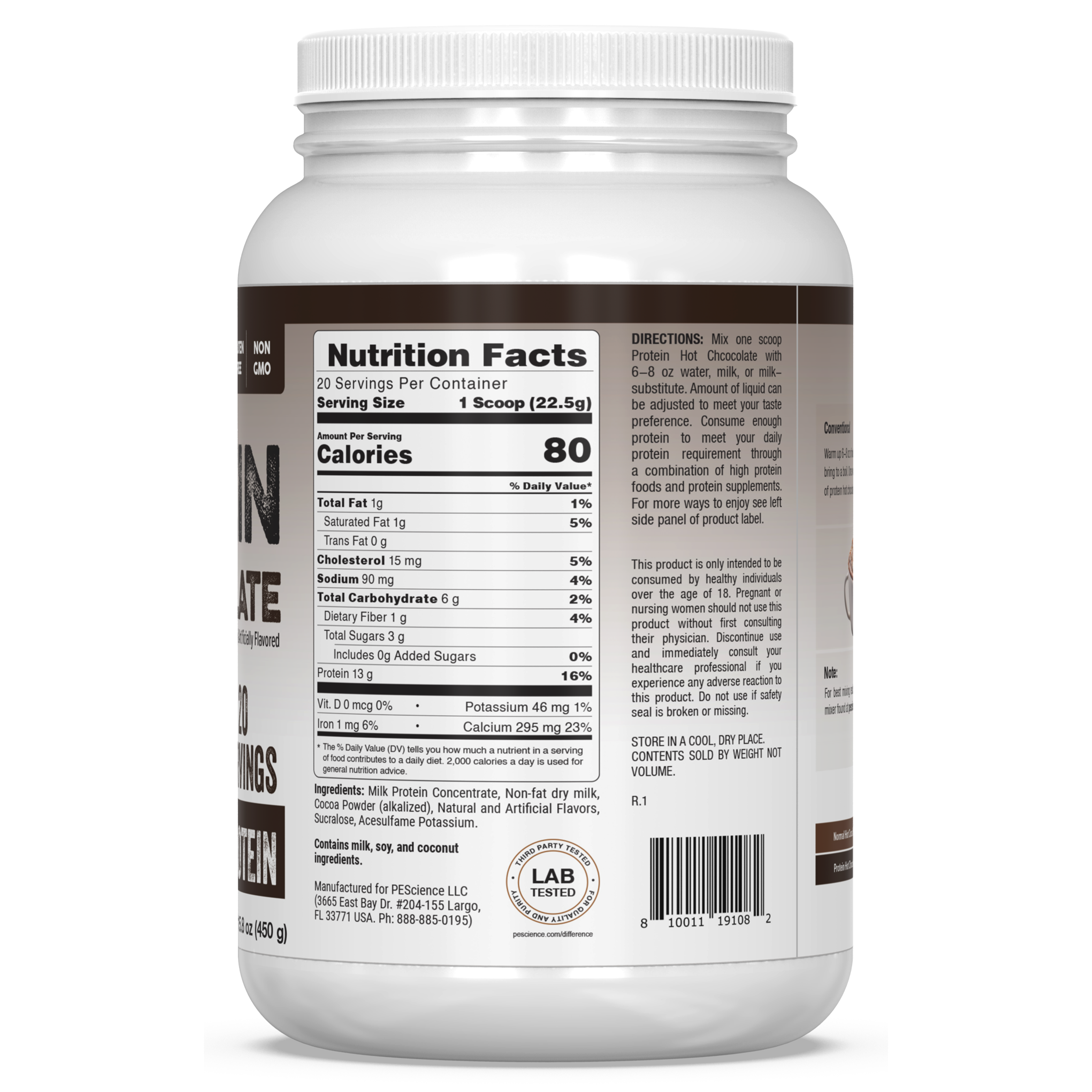 Pescience Protein Hot Chocolate (20 servings) - Top Nutrition and Fitness 