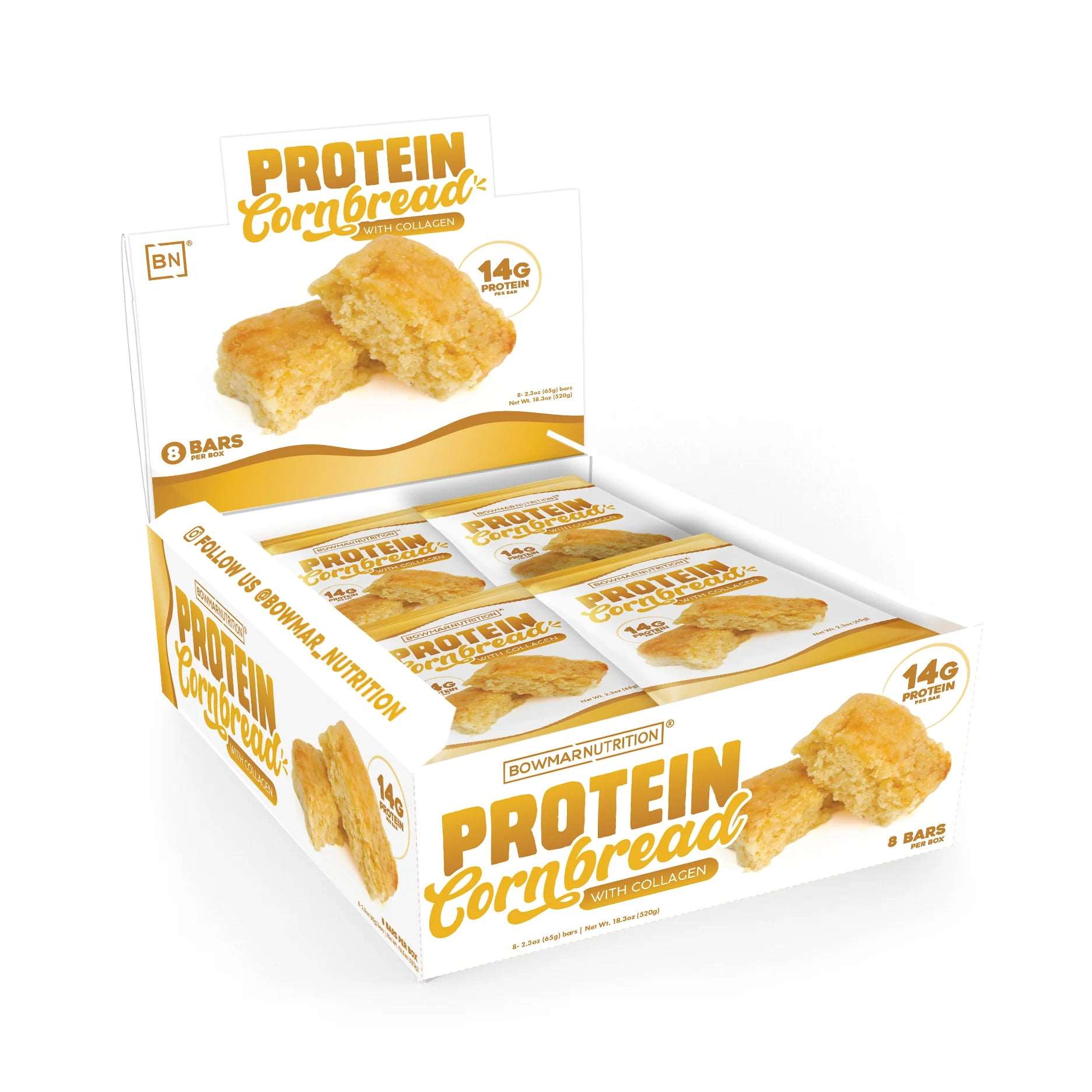 Bowmar Nutrition Protein Cornbread (1 box of 8) bowmar-nutrition-protein-cornbread-1-box-of-8 Protein Snacks Bowmar Nutrition