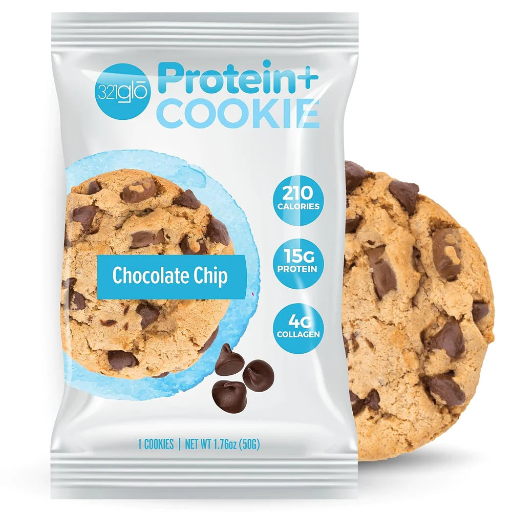 321GLO Protein+ Cookie (1 cookie) Protein Snacks Chocolate Chip 321GLO