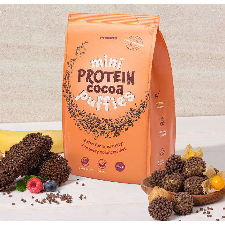 Prozis Mini Vegan Keto Protein Cocoa Puffies (250g - 50 servings) - Top Nutrition and Fitness 