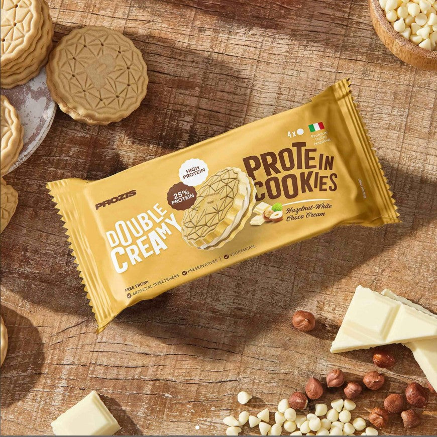 Prozis Double Creamy Protein Cookies (1 pack of 4)