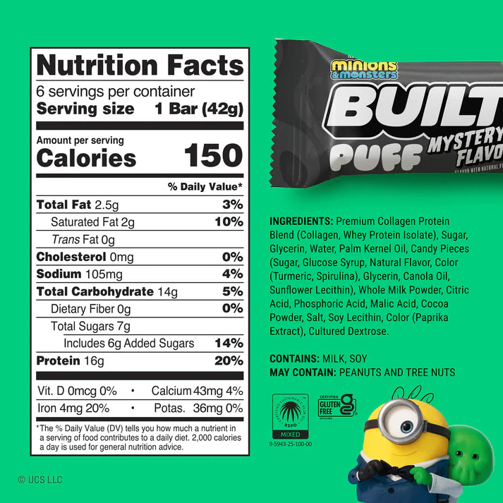 Built Protein Bars & Puffs (1 Box of 12)