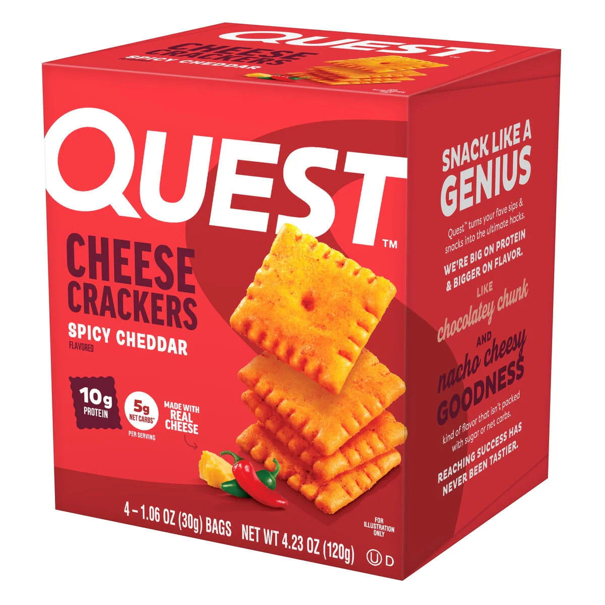 Quest Nutrition Cheese Crackers (Box of 4 Bags)