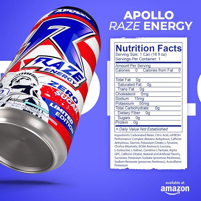 RAZE Energy Drink (1 can) - Top Nutrition and Fitness 