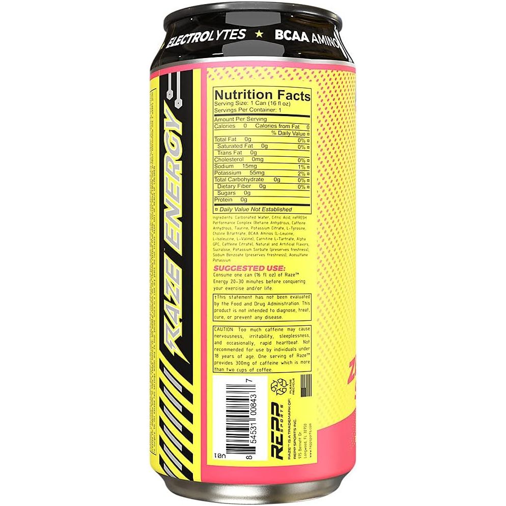 RAZE Energy Drink (1 can) - Top Nutrition and Fitness 