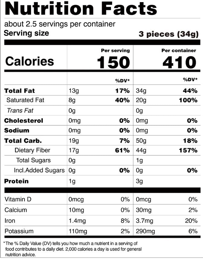 ChocZero Sugar Free Keto Bark (1 bar of 8 pieces)