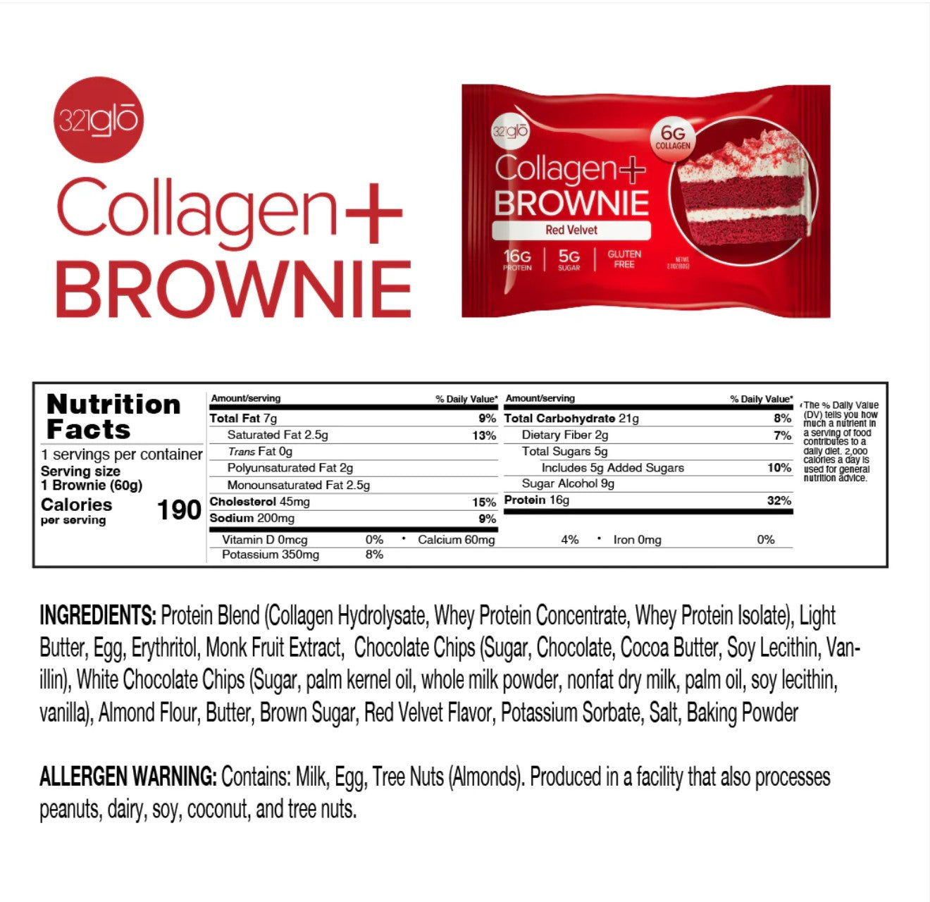 321GLO Brownie+ Collagen (1 Brownie)