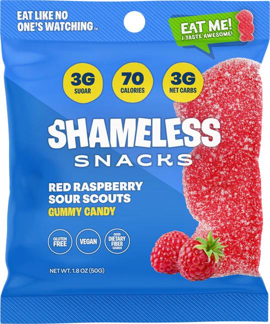 Shameless Snacks Low Sugar Vegan Gummy Candy (1 bag)