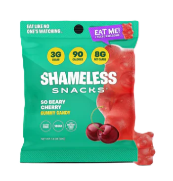 Shameless Snacks Low Sugar Vegan Gummy Candy (1 bag)