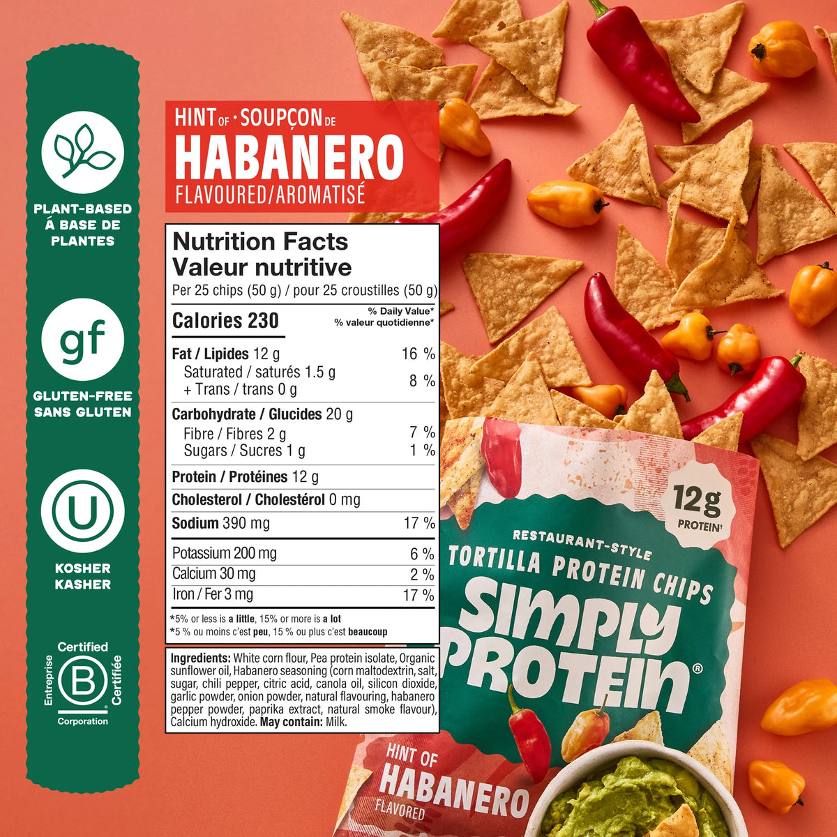 Chips tortilla végétaliennes Simply Protein (1 sac)